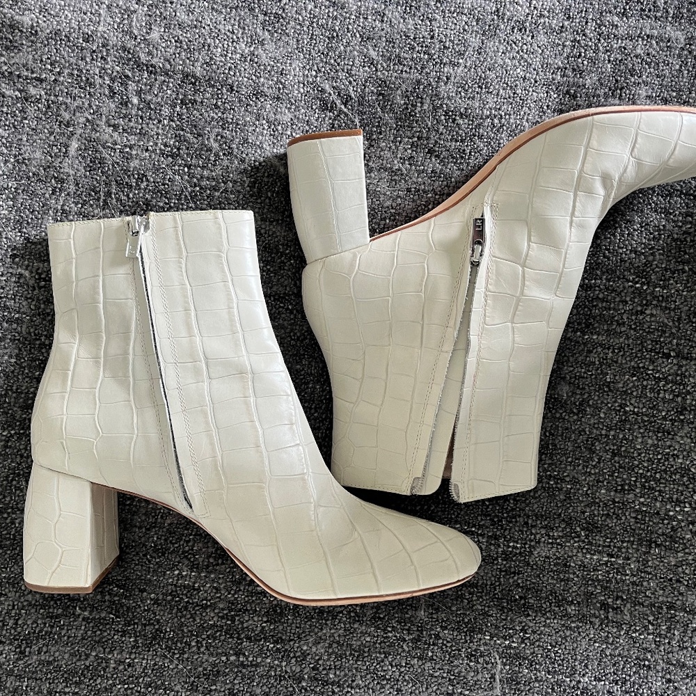 Loeffler Randall White Ankle Boots